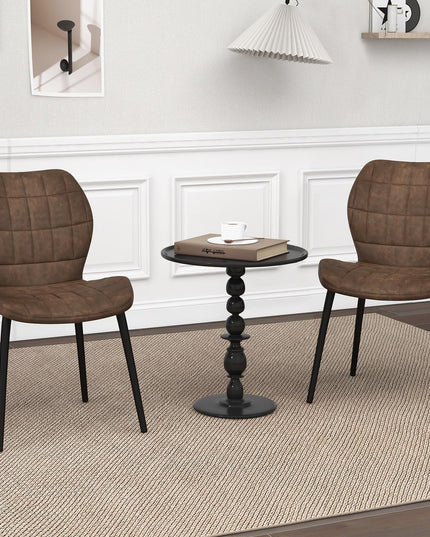 Giantex Upholstered Dining Chairs, Mid Century Retro Kitchen Chairs w/Padded Back & Seat