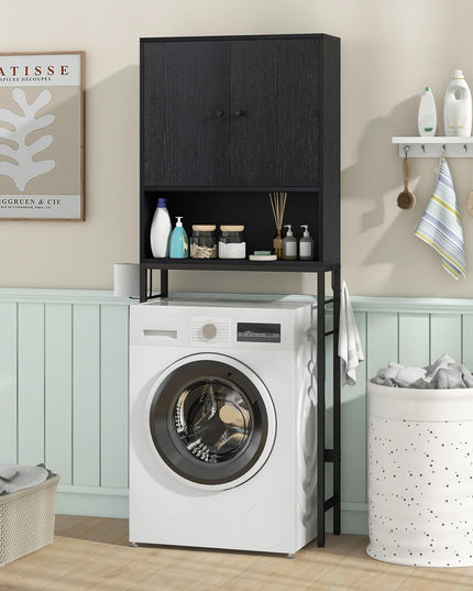 Giantex Over The Toilet Storage Cabinet - Toilet Shelf Rack with Anti-Tip Device