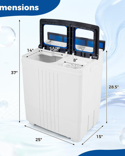 Giantex Portable Washing Machine 20LBS Twin Tub Mini Compact Laundry Washer
