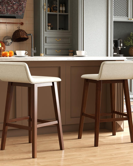 Giantex 29" Bar Stools Set of 2/4 with Low Back for Kitchen Island