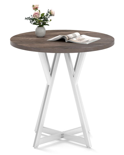 Giantex Table de Salle à Manger Ronde 80 cm pour 2-4 Personnes | Charge 100 kg