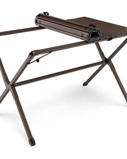 Giantex Folding Camping Table, Aluminum Picnic Table for 4-6 Person