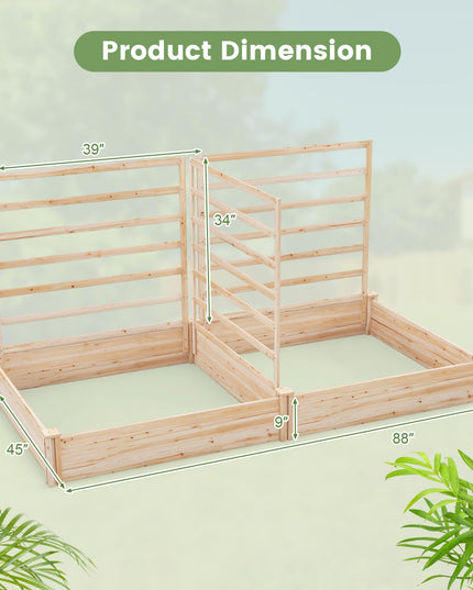 Giantex Raised Garden Bed with Trellis