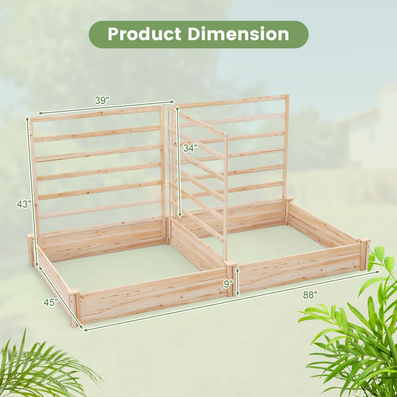 Giantex Raised Garden Bed with Trellis