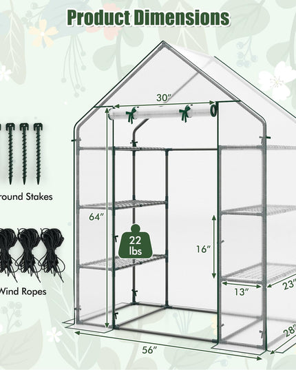 Giantex Portable Plant Garden House Indoor Outdoor Mini Growing House for Herb Flower Succulent
