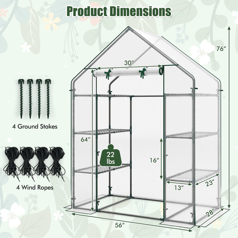 Giantex Portable Plant Garden House Indoor Outdoor Mini Growing House for Herb Flower Succulent