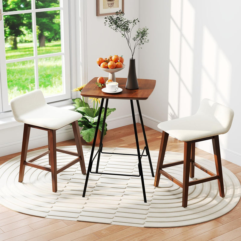 Giantex 24" Bar Stools Set of 2/4 with Low Back for Kitchen Island