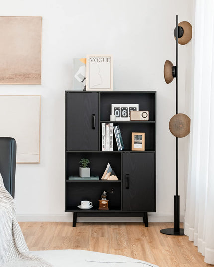 Giantex Storage Cabinet with Legs 4-Tier Bookshelf for Books & Photos
