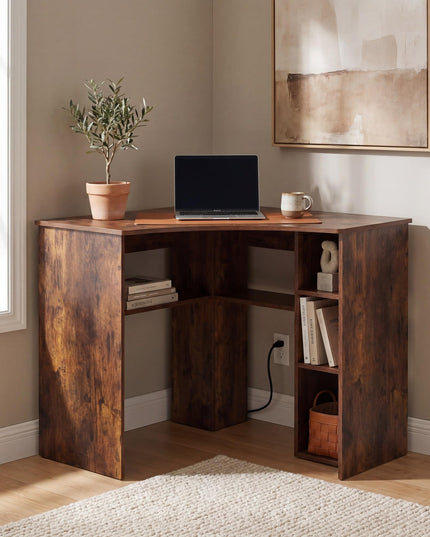 Giantex Corner Desk with Charging Station
