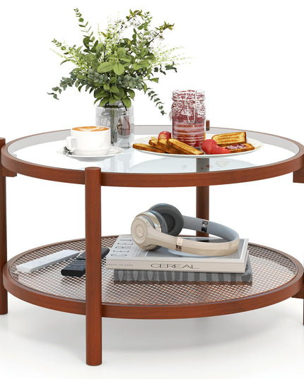 Giantex Rattan Coffee Table