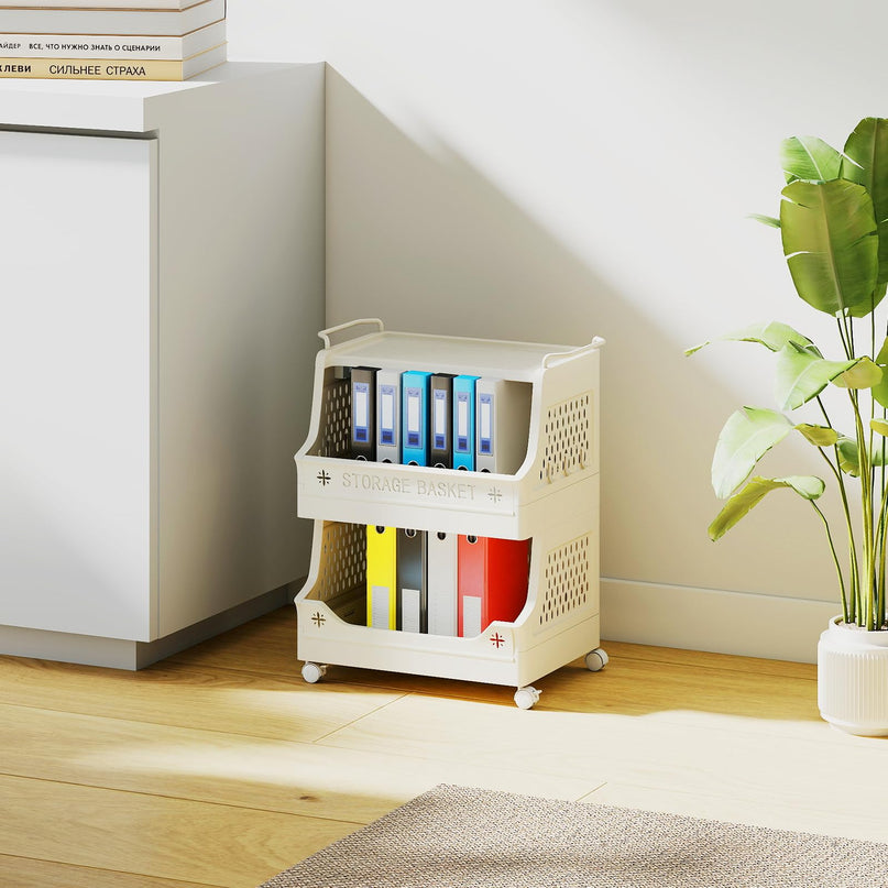 Giantex 3/4/5 Tier Rolling Laundry Cart with Wheels for Laundry Room