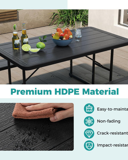 Giantex Picnic Table Bench Set for 4 People
