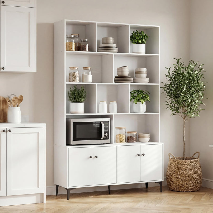 Giantex 68.5" Tall Bookcases and Bookshelves with 2 Doors