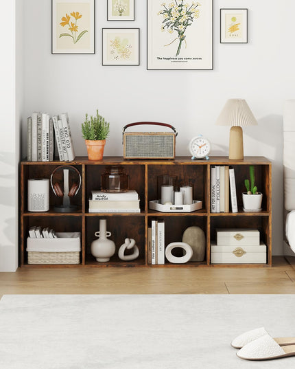 Giantex 8-Cube Bookcase Floor Standing Bookshelf with Storage & 2 Anti-Tipping Kits
