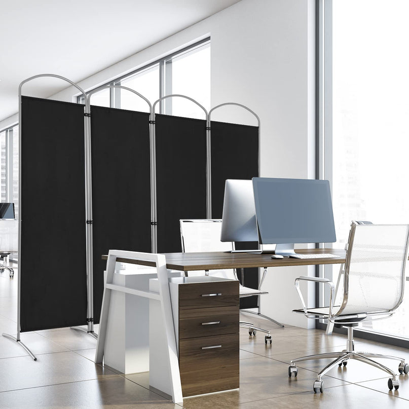 Giantex 6.2Ft Folding 4 Panel Room Divider Black