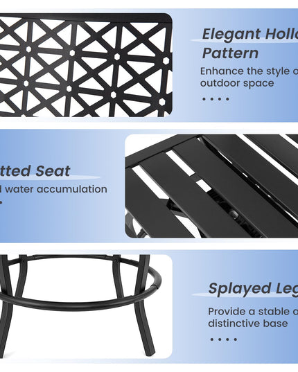 Giantex Outdoor Bar Stools, Metal Patio Bar Chairs with Cushion & Lumbar Pillow