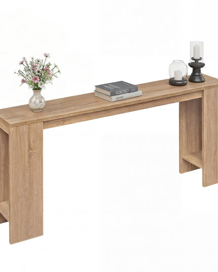 Giantex 71" Farmhouse Console Table Narrow Long Entryway Table Behind Couch