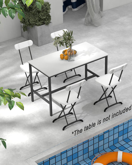 Giantex 2-Pack Folding Chairs, Plastic Event Chairs, Lightweight Foldable Chairs with Solid X-Shape Frame