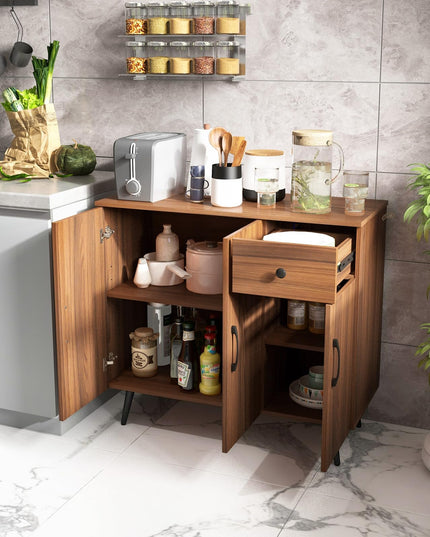 Giantex Buffet Cabinet with Storage, Sideboard Cabinet w/ 3 Doors