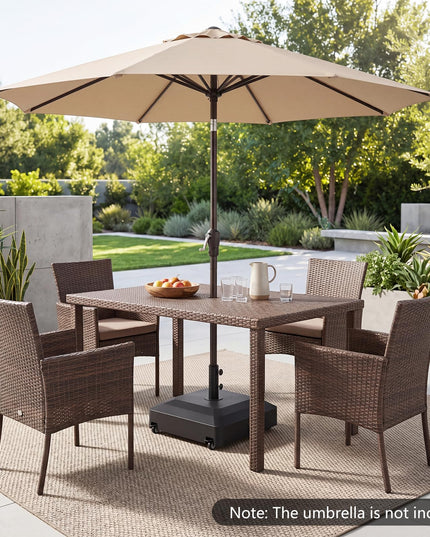 Giantex 150 lbs Fillable Patio Umbrella Base with Wheels Fits 1.3"-1.9" Poles