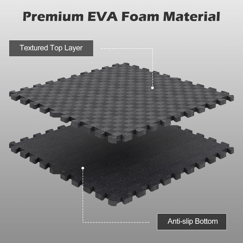 GIANTEX 24" x 24" 12/18/24/36 PCS Interlocking EVA Foam Floor Tiles