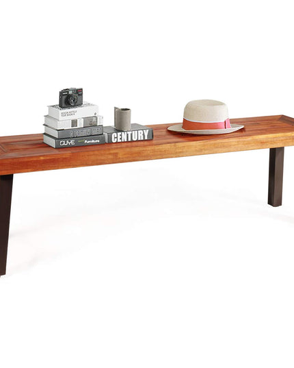 Giantex Set of 2 Outdoor Bench, Acacia Wood Patio Seating (2)