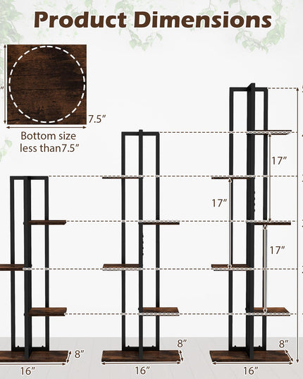 Giantex 3 PCS Plant Stand Indoor Set
