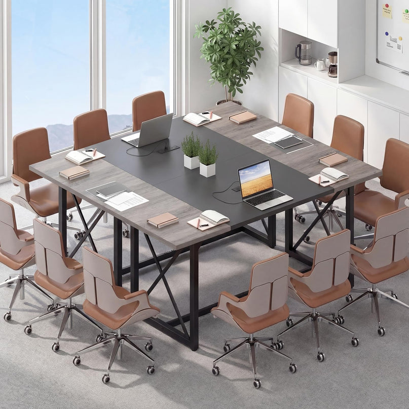 Giantex 6FT Conference Table with Power Outlets