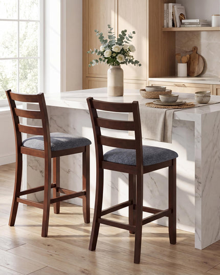 Giantex Counter Height Bar Stools Set of 2/4 w/Backrest Padded Seat