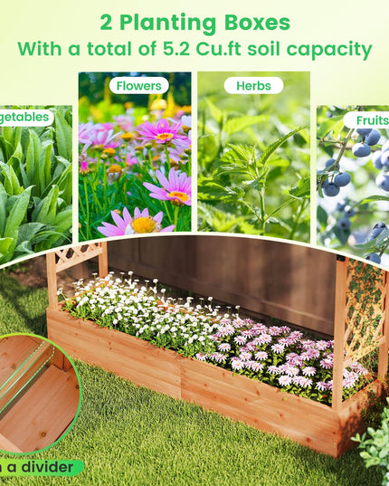 Giantex Raised Garden Bed with Trellis and Hanging Roof
