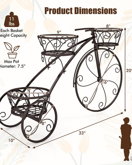 Giantex Metal Bicycle Planter