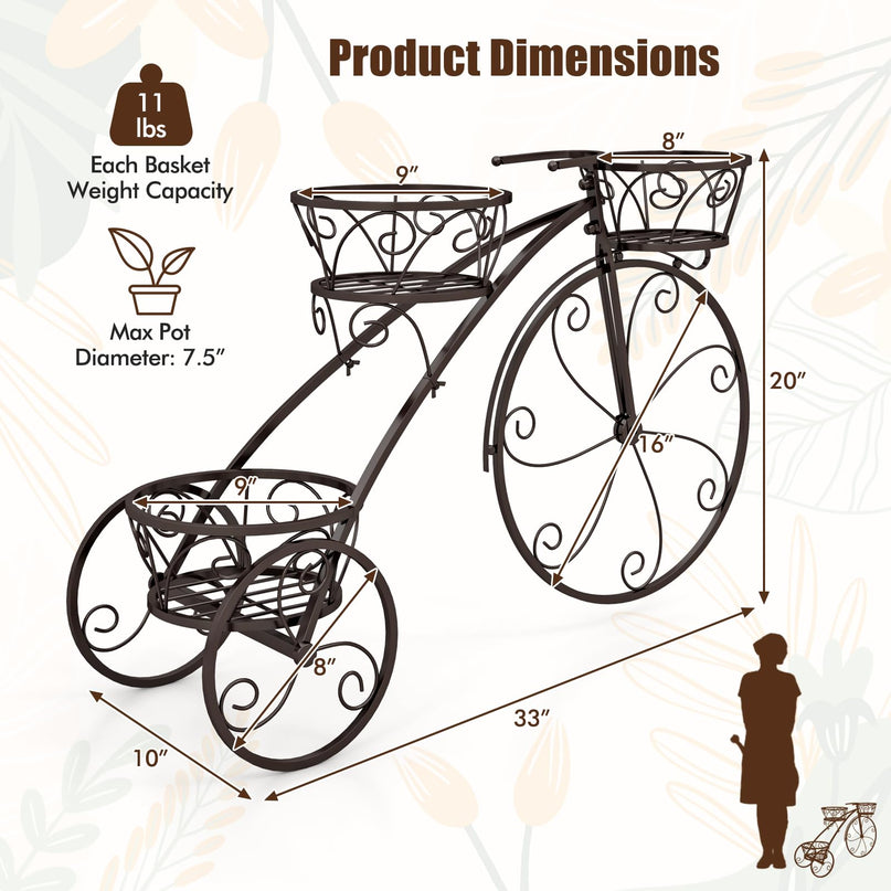 Giantex Metal Bicycle Planter
