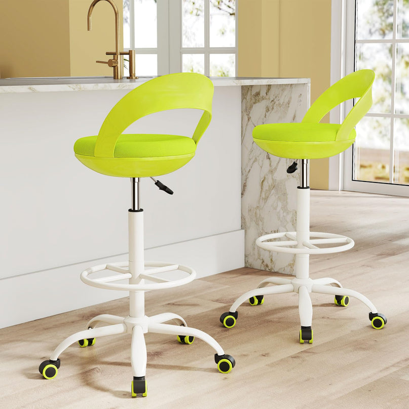 Giantex Drafting Chair with Back for Home
