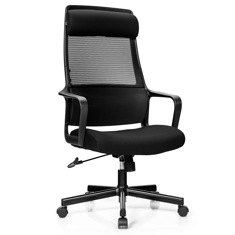 Giantex High Back Mesh Office Chair with Heating Headrest and Lumbar Support Armrest