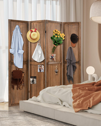 Giantex 4/6 Panel Pegboard Display & Room Divider, 5.6FT Folding Pegboard Stand for Crafting Show Jewelry Retail