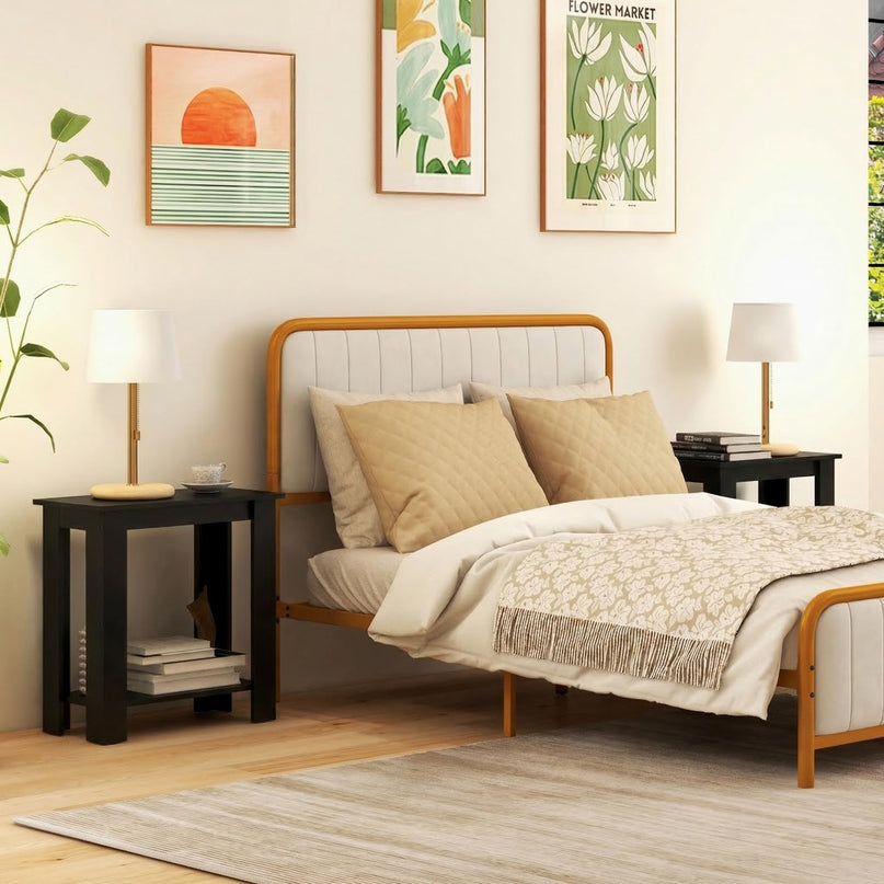 Giantex Narrow End Table | 2-Tier Side Table with Open Storage Shelf (1/2)