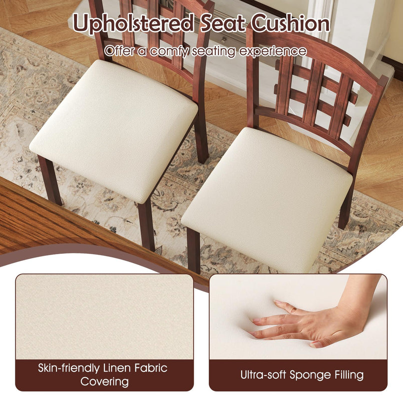 Giantex Wooden Dining Chairs Set of 2/4