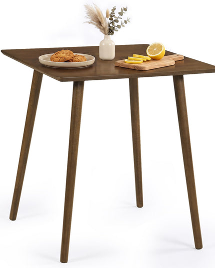 GIANTEX 27.6" Small Dining Table for 2-4 w/Solid Rubber Wood Legs