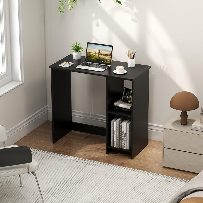 Giantex Small Desk with Storage for Small Spaces