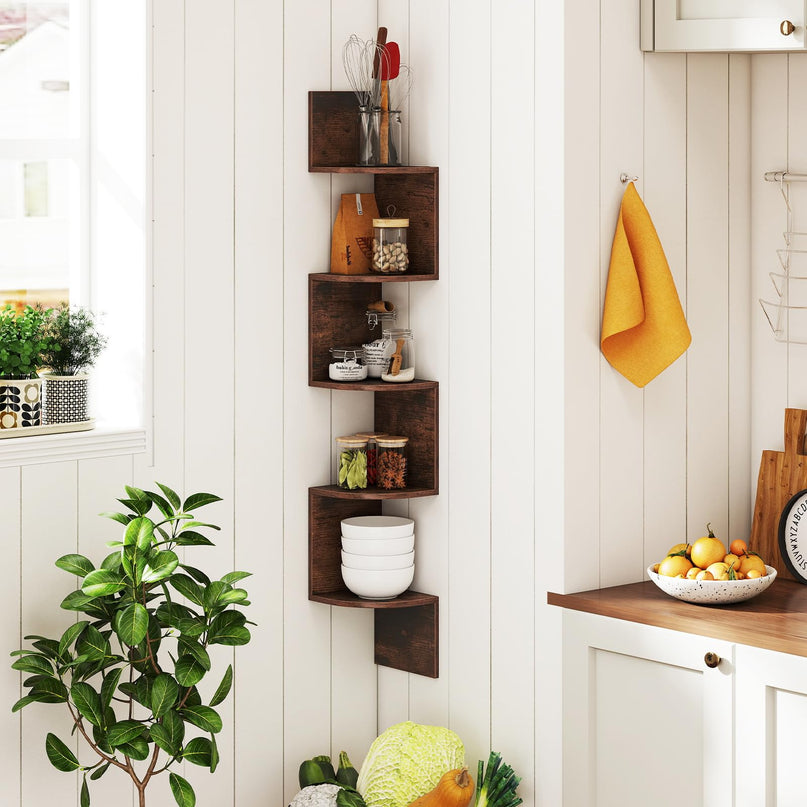 Giantex Corner Shelf Wall Mounted for Living Room