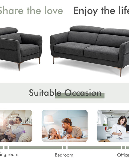 Giantex Sofa Couch and Accent Chairs Set