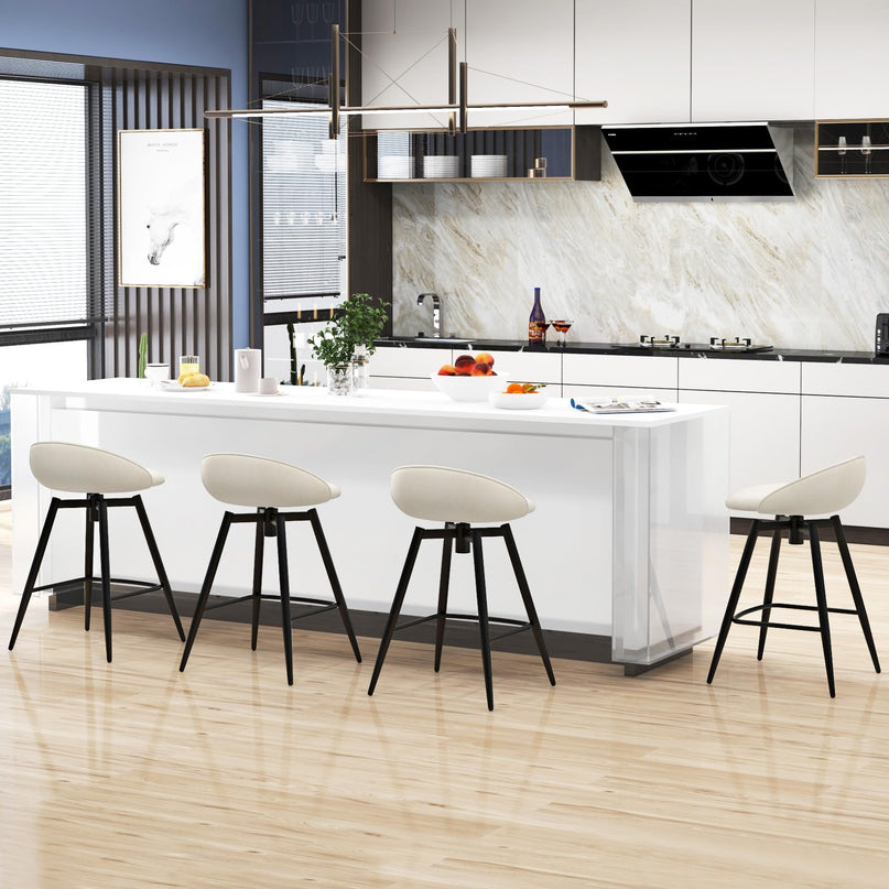 Giantex Swivel Bar Stools Set with Footrest for Kitchen Island