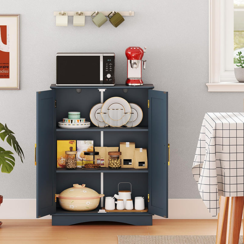 Giantex Freestanding Floor Cabinet Storage Organizer for Living Room