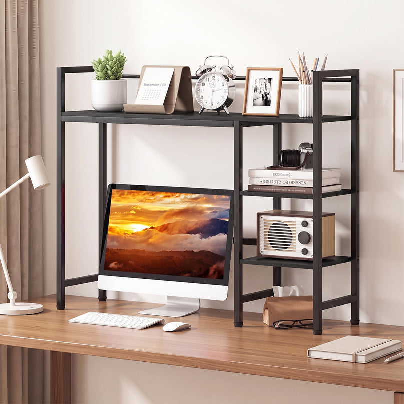 Giantex Desktop Bookshelf | 38.5" Dorm Desk Hutch for 27" Monitor