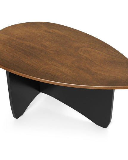 GIANTEX Oval Coffee Table Mid Century Modern Center Table