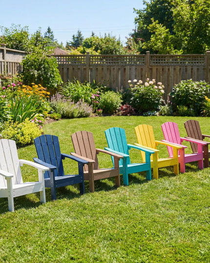 Chaise Adirondack pour enfants Giantex en PEHD – Chaise de jardin toutes saisons pour tout-petits au design ergonomique