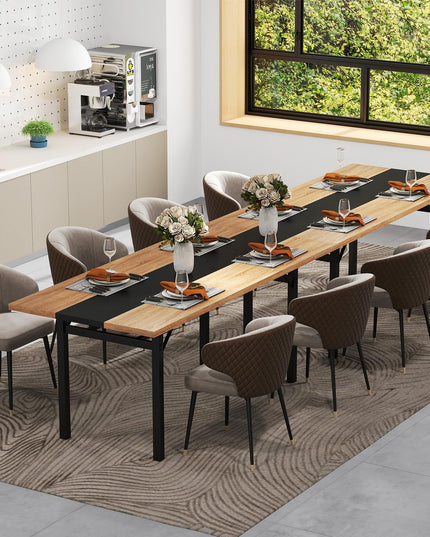 Giantex Table à manger 180 cm pour 6 à 8 personnes, grande table de cuisine