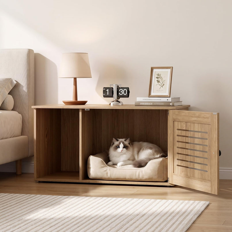 GIANTEX 31.5" Wooden Cat Litter Box Enclosure
