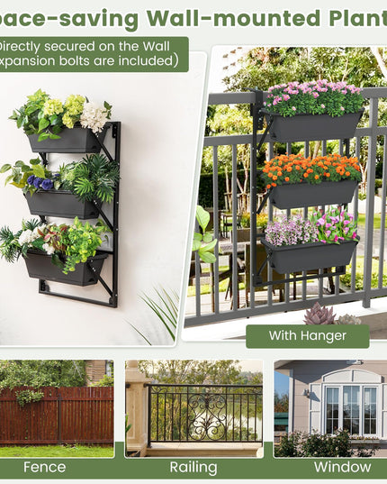 Giantex Vertical Raised Garden Bed, Hanging & Wall-Mounted Planter Garden Boxes
