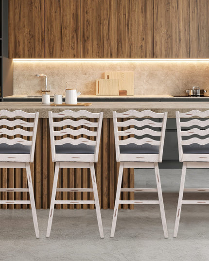 Giantex Wooden Upholstered Barstools for Kitchen Island